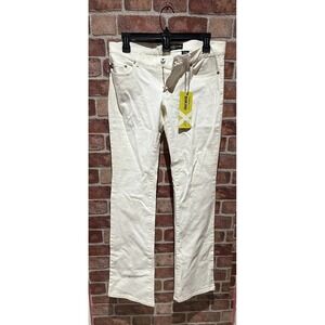 NWT Express Women Jeans White Stretch 5Pocket Design LightWash Mid Rise Size 5/6